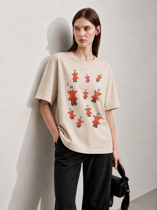 Cross Women Tee Beige