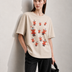 Cross Women Tee Beige