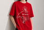 Bit Map Women Tee Red