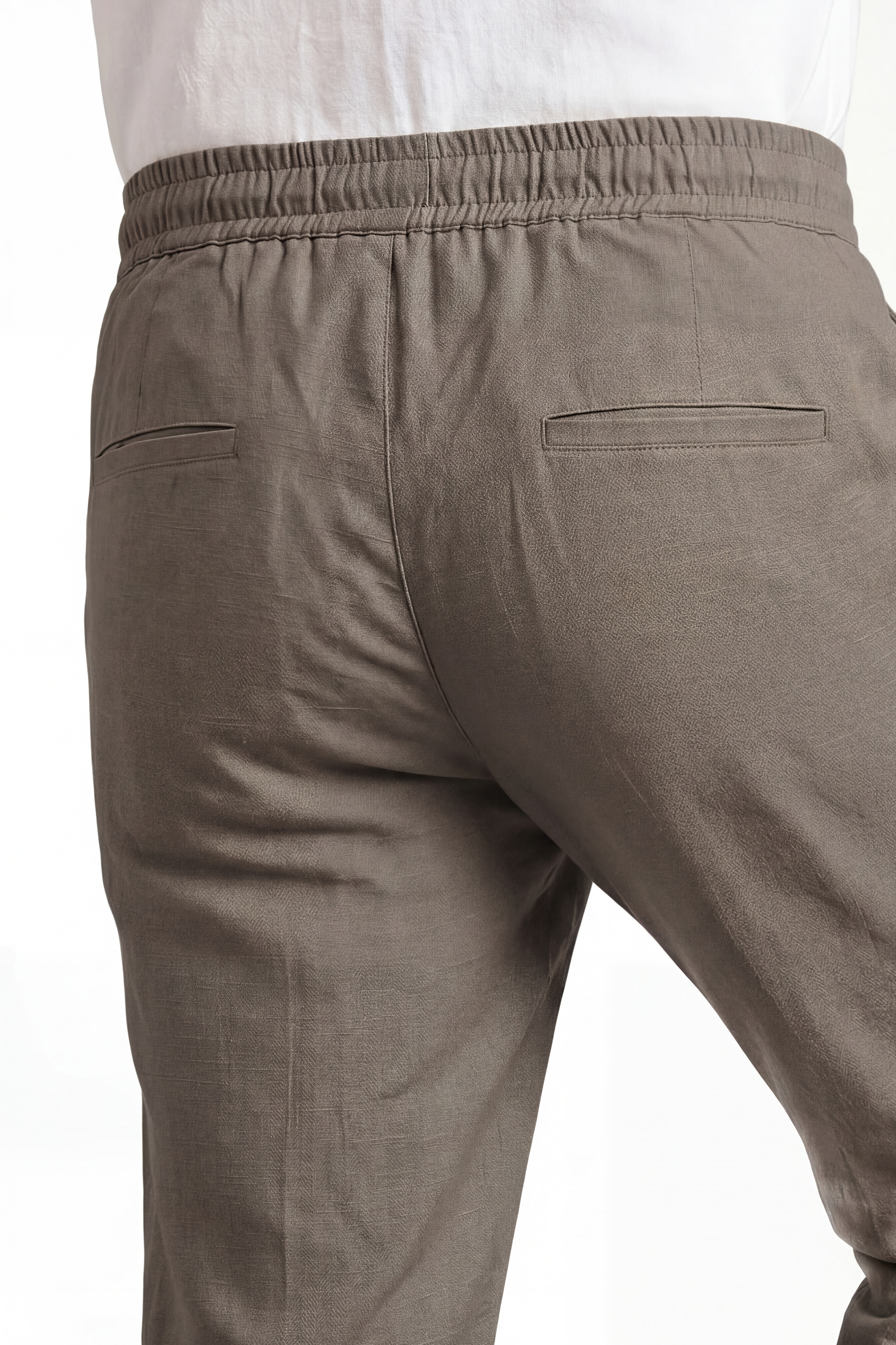 Cool Bee Linen Travel Pants Sea Grey for Men - Sea Grey Linen Travel Pants Lightweight India - Lifestyle View