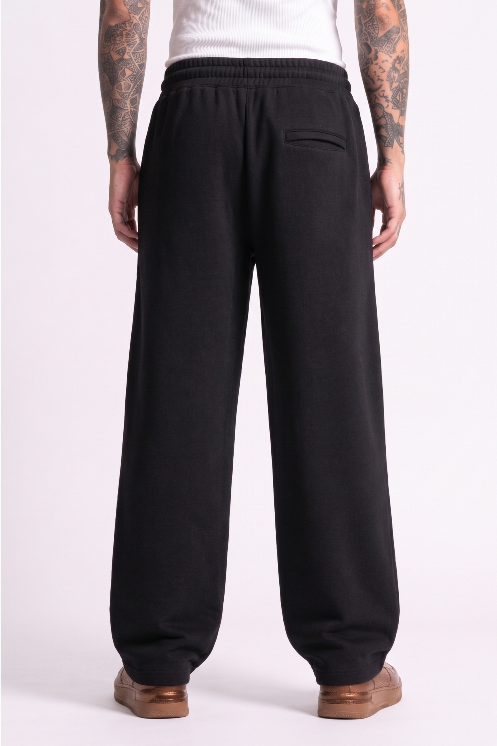 Cool Bee Joggers Black for Men - Black Joggers Casual Streetwear India - Back View