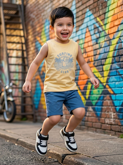 Coolbee Store Kids Boys Vest - Beige (KBSSVT1) – front view