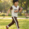 Kids Boys Clothing Set - Brown & White (KBSSTREG4)