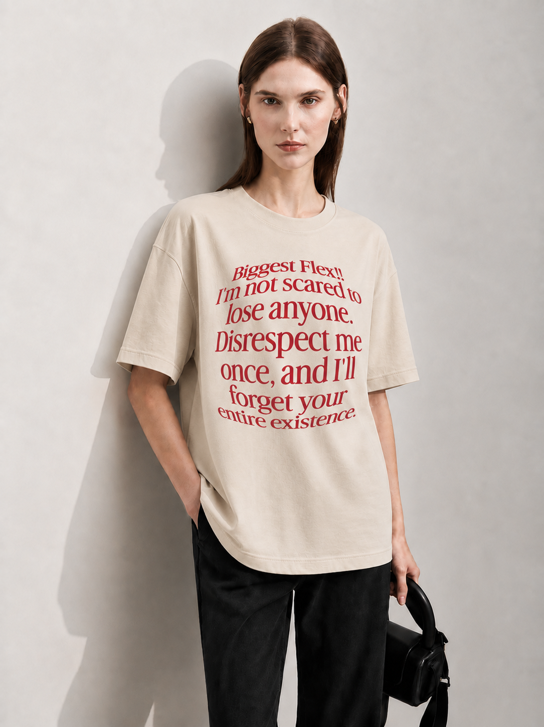 Zero Ties Women Tee Beige