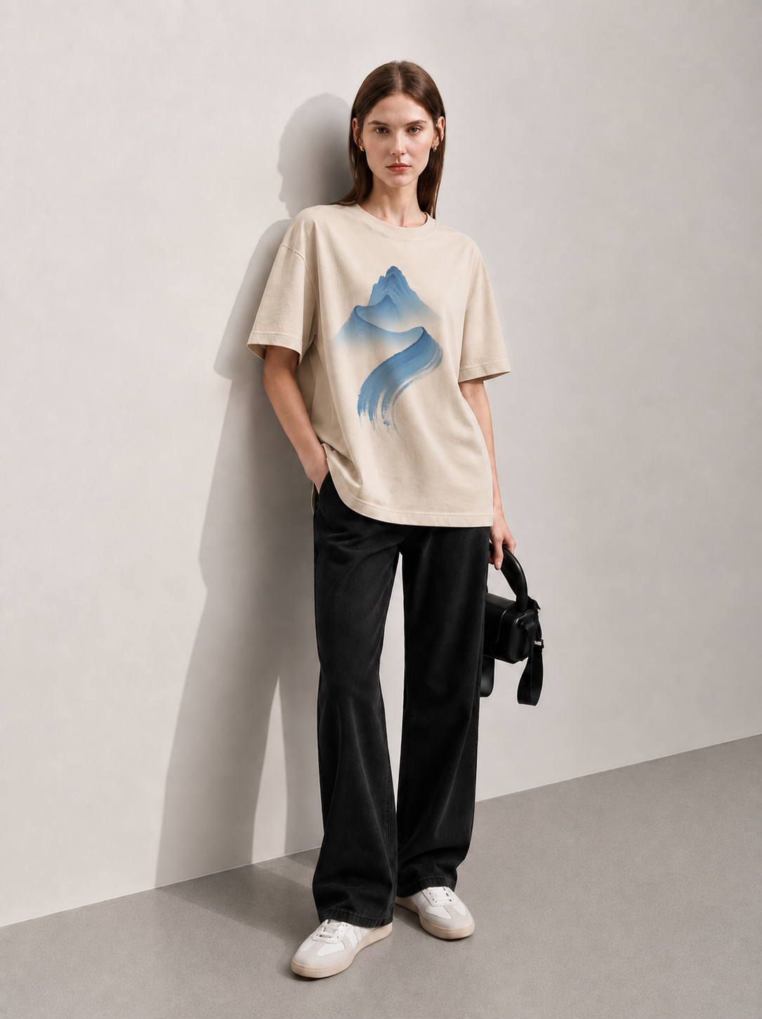 Mind Flow Women Tee Beige