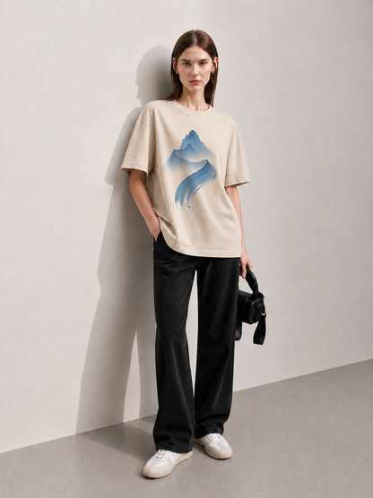 Mind Flow Women Tee Beige