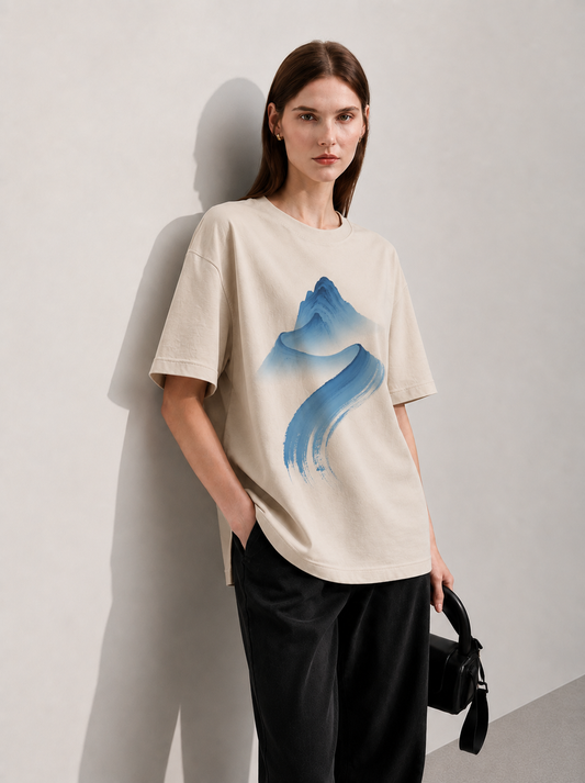 Mind Flow Women Tee Beige