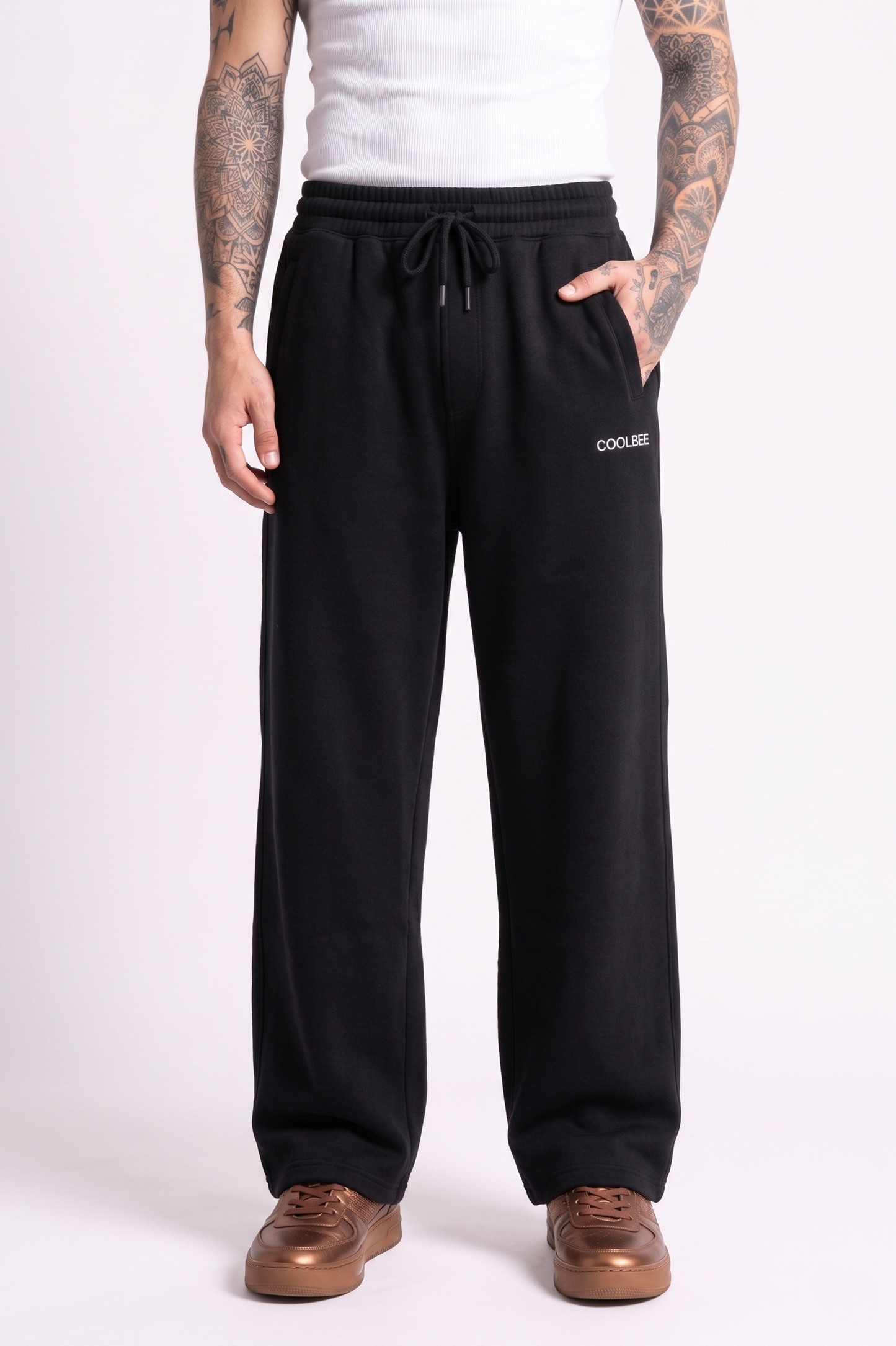 Cool Bee Joggers Black for Men - Black Joggers Casual Streetwear India