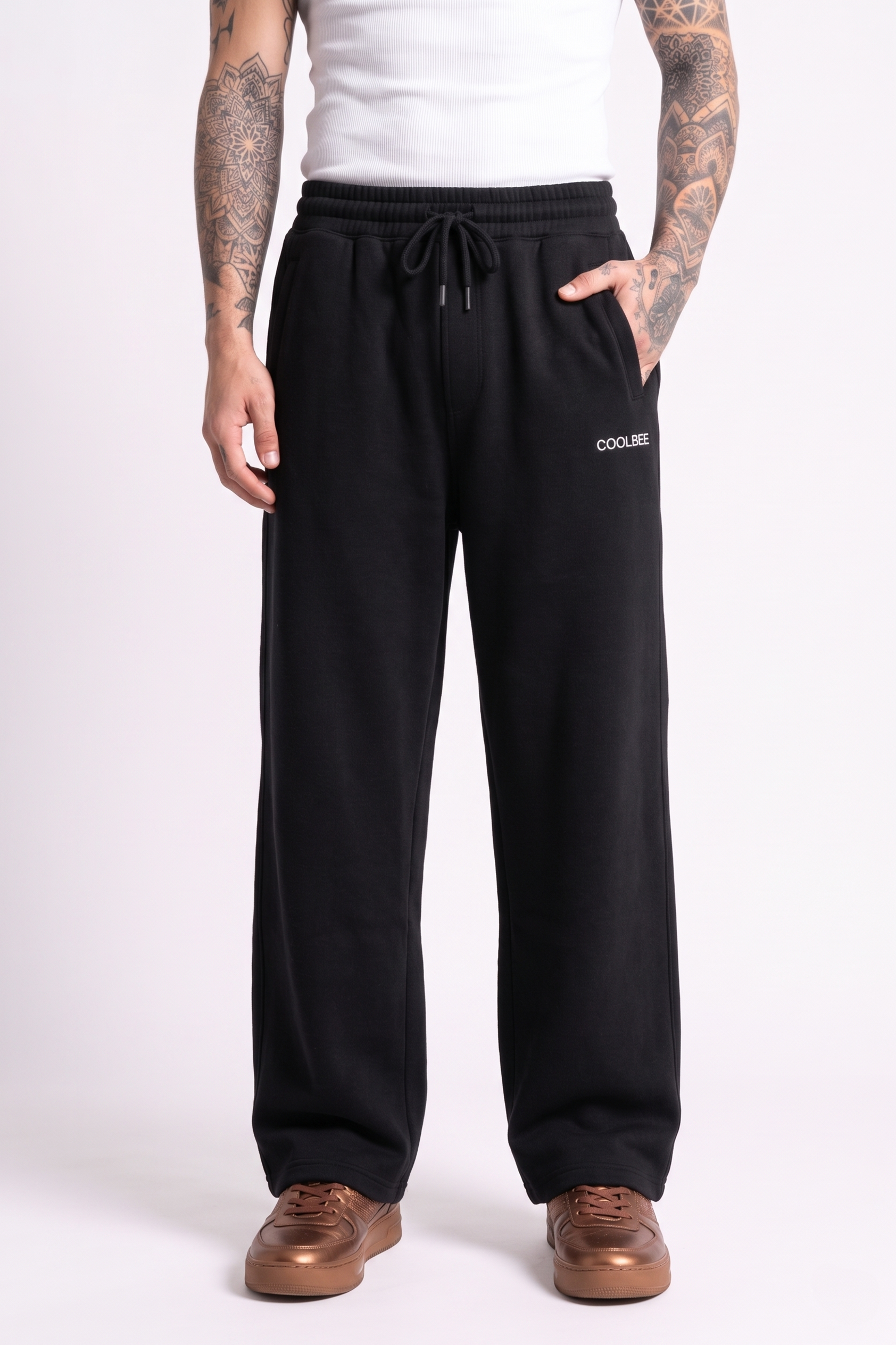 Cool Bee Joggers Black for Men - Black Joggers Casual Streetwear India
