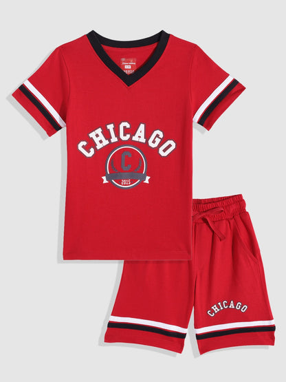 Coolbee Store Kids Boys Clothing Set - Red (KBSSCS3) – back view