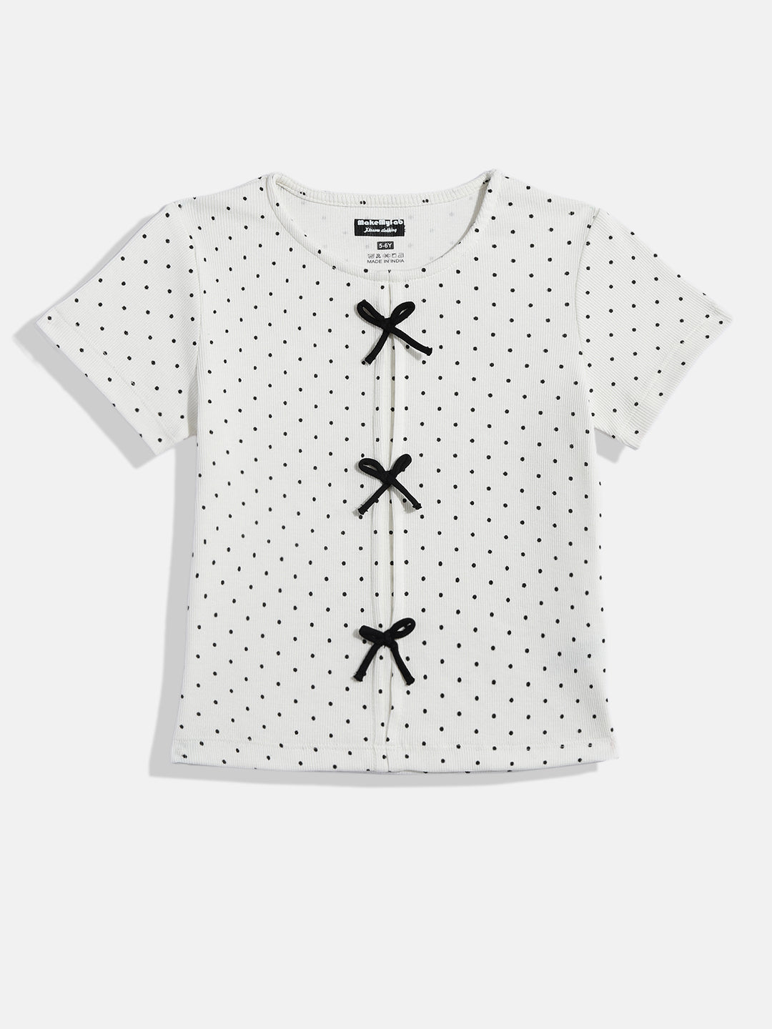 Coolbee Store Kids Girls Top - White (KGSSA50) – front view