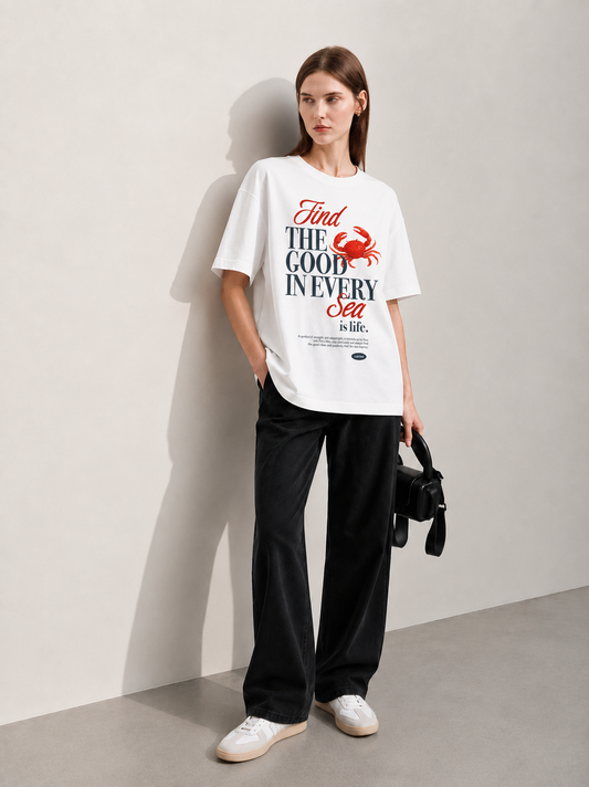 Sea Life Women Tee White