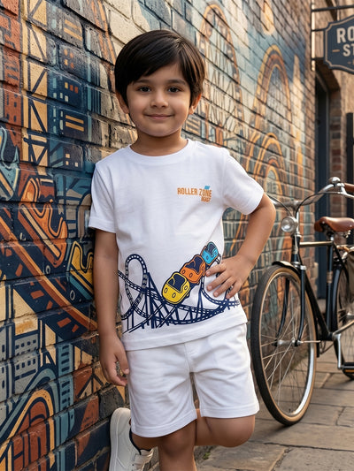 Kids Boys T-Shirt - White (CSKT222)