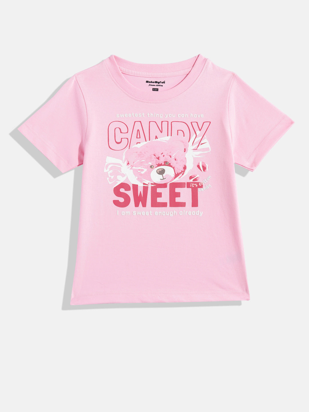 Coolbee Store Kids Girls T-Shirt - Light Pink (KGSSA21) – front view