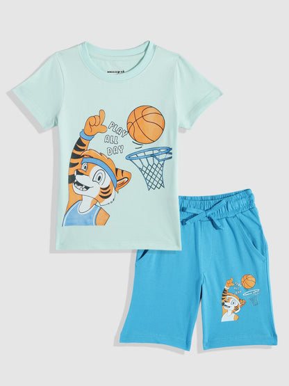 Coolbee Store Kids Boys Clothing Set - Light Blue (CS008) – back view