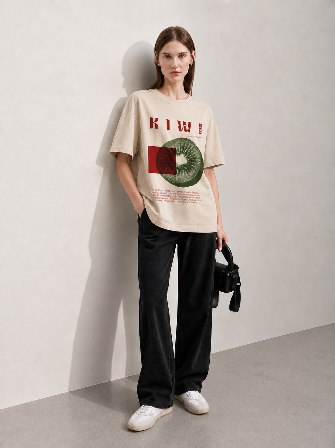 Kiwi Women Tee Beige