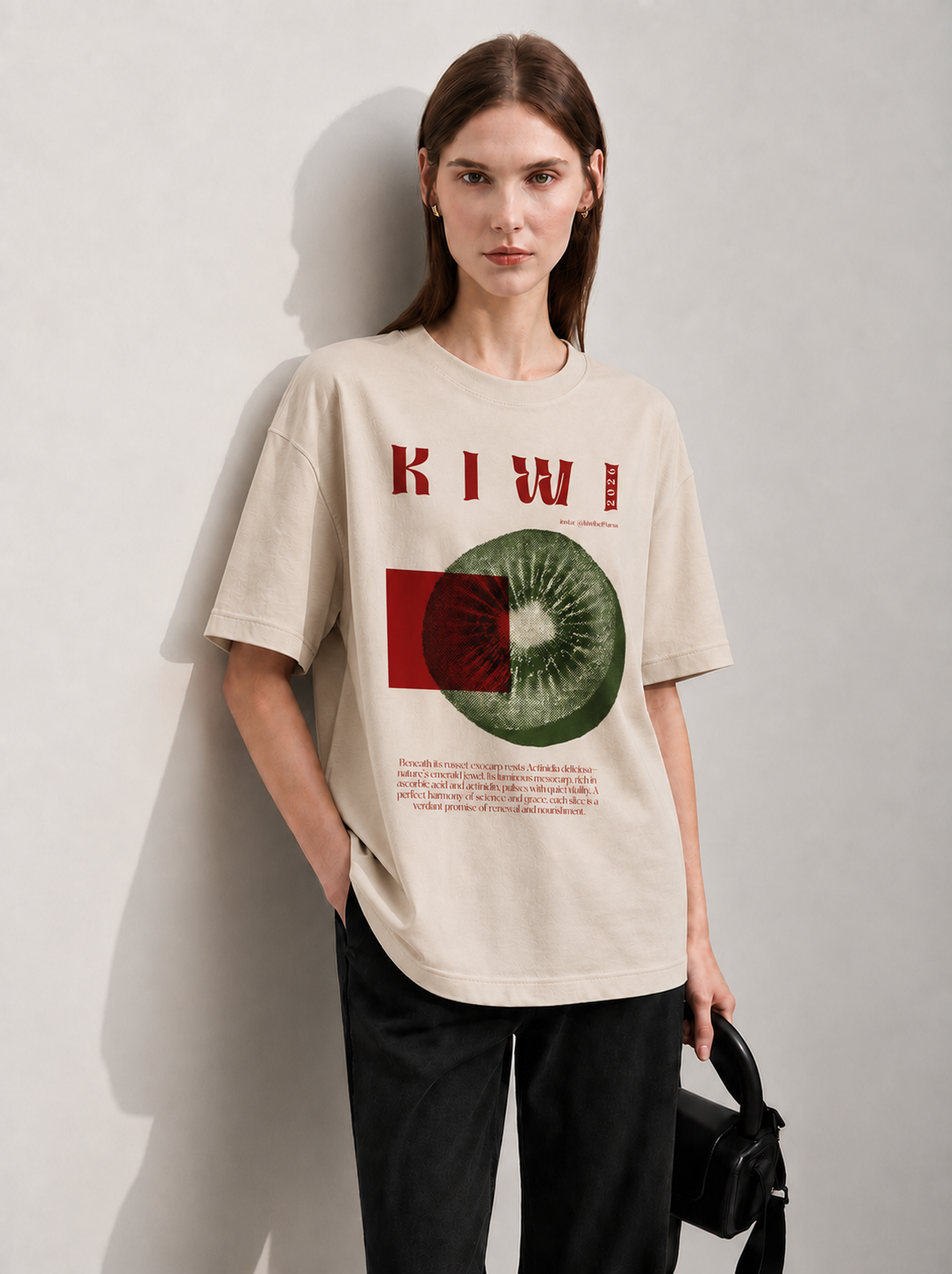 Kiwi Women Tee Beige