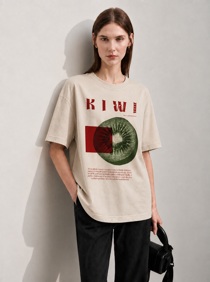 Kiwi Women Tee Beige