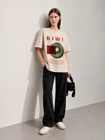 Kiwi Women Tee Beige