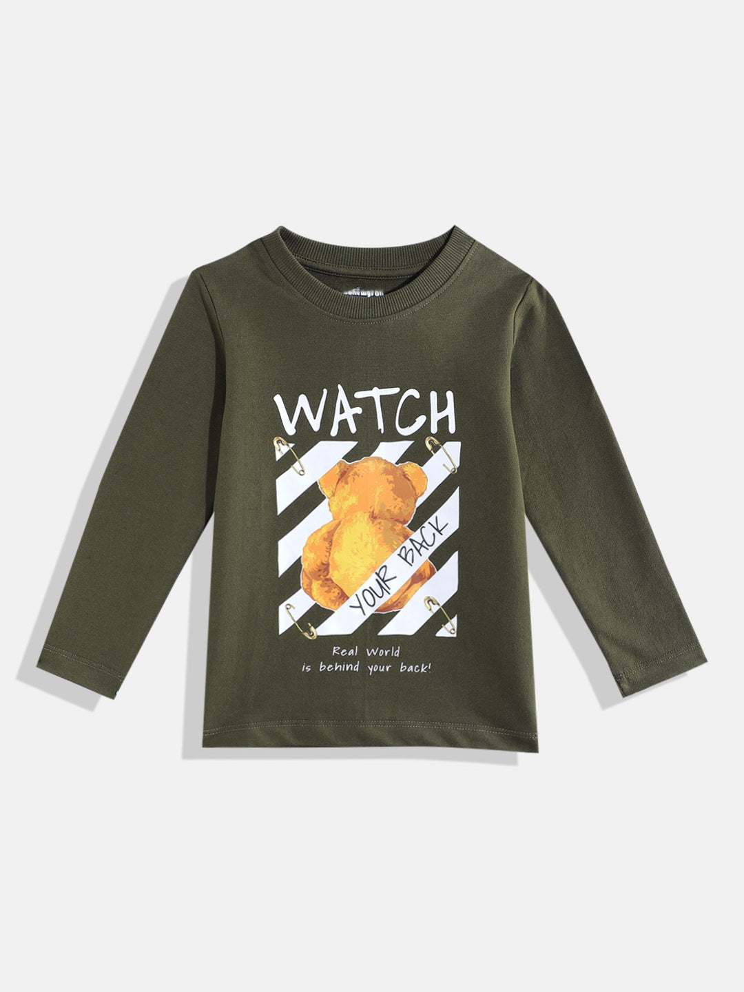 Coolbee Store Kids Boys T-Shirt - Olive Green (KBAW25TR2) – back view