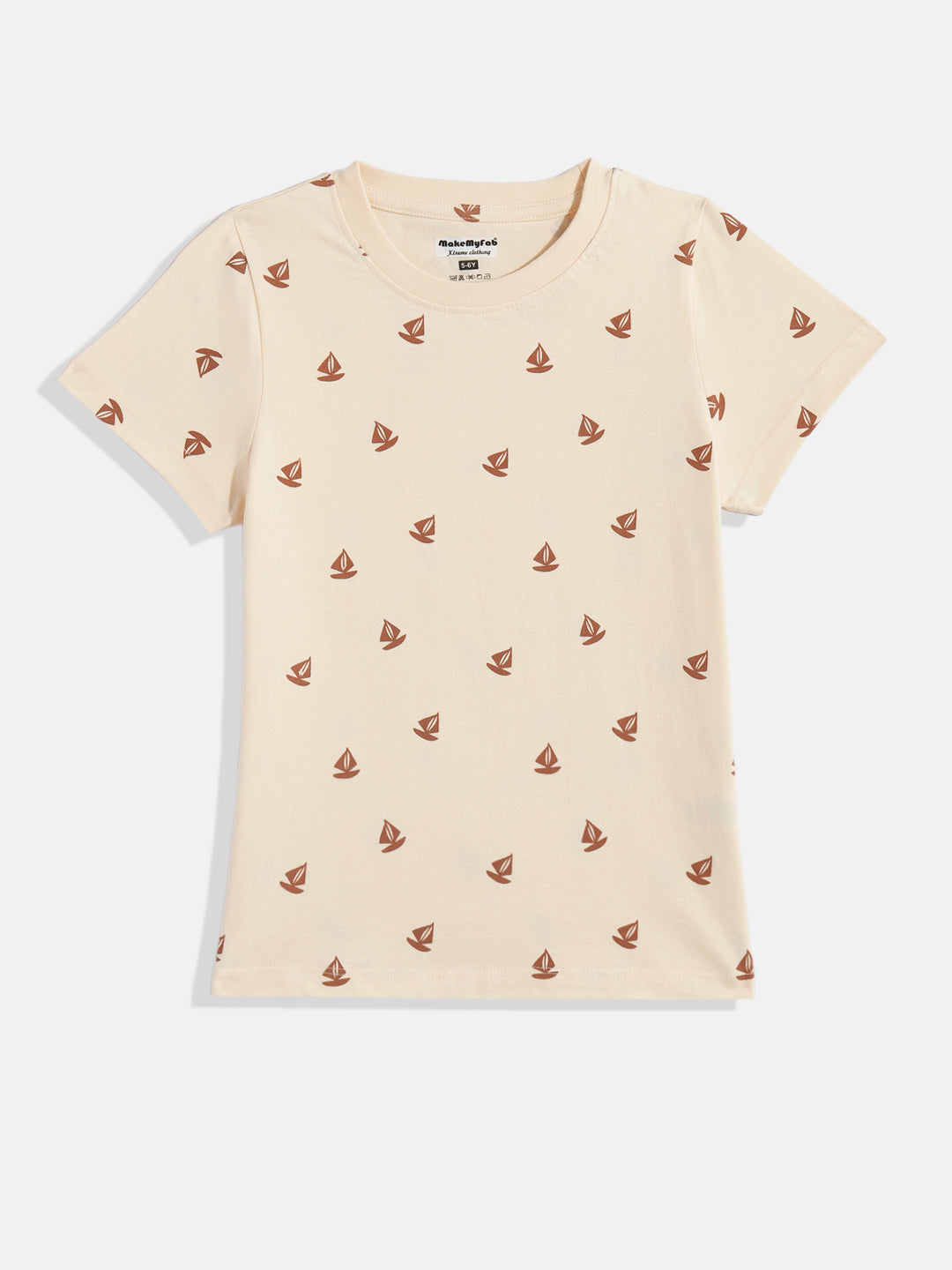 Coolbee Store Kids Boys T-Shirt - Beige (KBSSAOP1) – front view