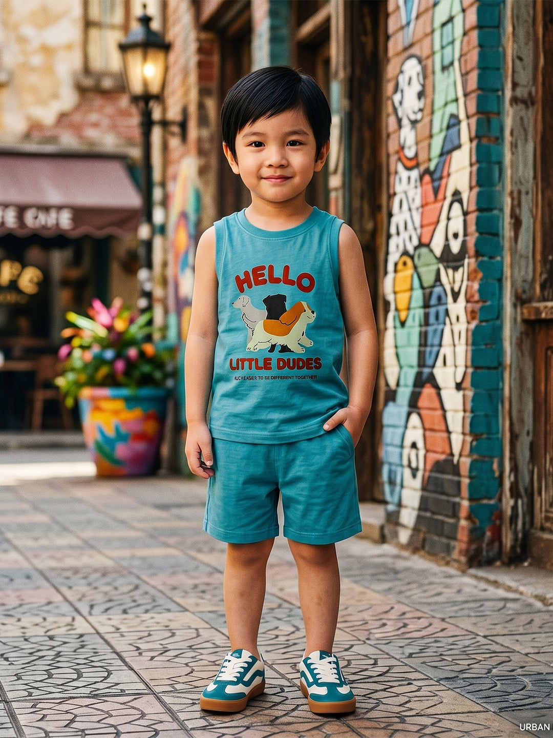 Coolbee Store Kids Boys Vest - Sky Blue (KBSSVT2) – front view