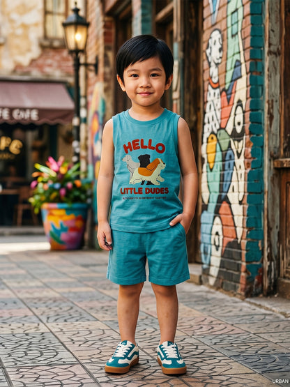 Coolbee Store Kids Boys Vest - Sky Blue (KBSSVT2) – front view
