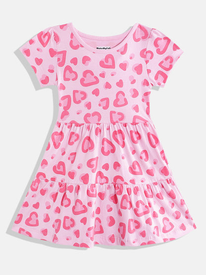 Coolbee Store Kids Girls Dress - Pink (KGSS25DR567) – front view