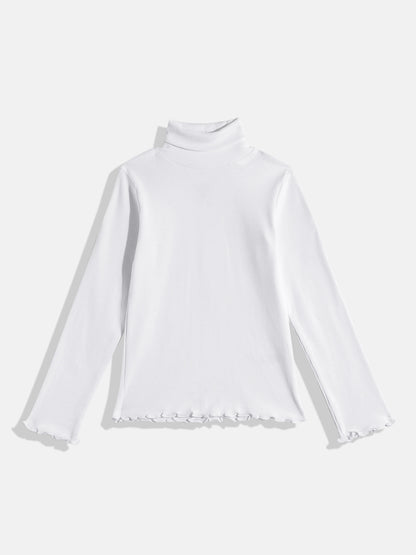 Coolbee Store Kids Girls Top - White (KGAW4TOP3) – front view