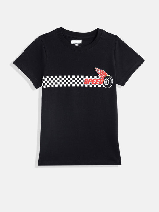 Kids Boys T-Shirt - Black (CSKT209)