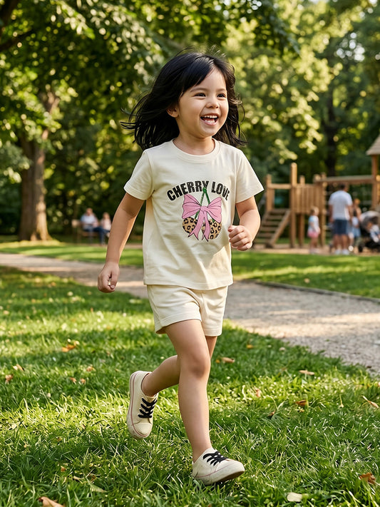 Kids Girls T-Shirt - Offwhite (CSKT208)