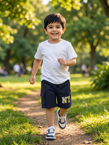 Coolbee Store Kids Boys Shorts - Navy (CSKS102) – front view