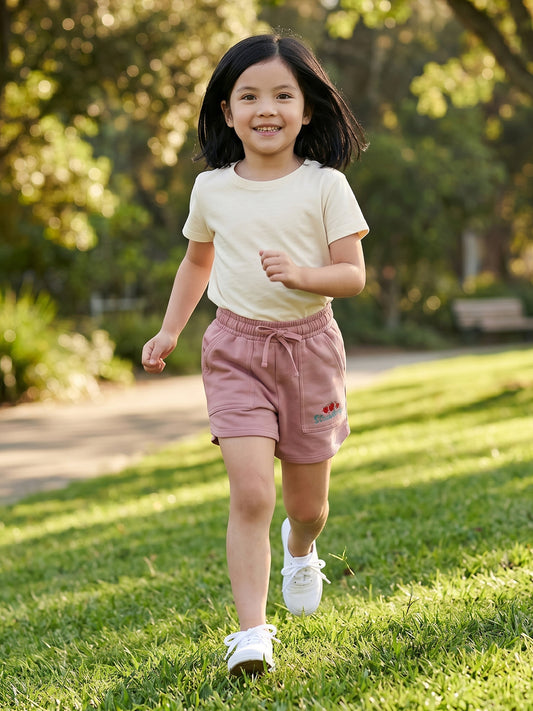 Kids Girls Shorts - Peach (CSKS107)