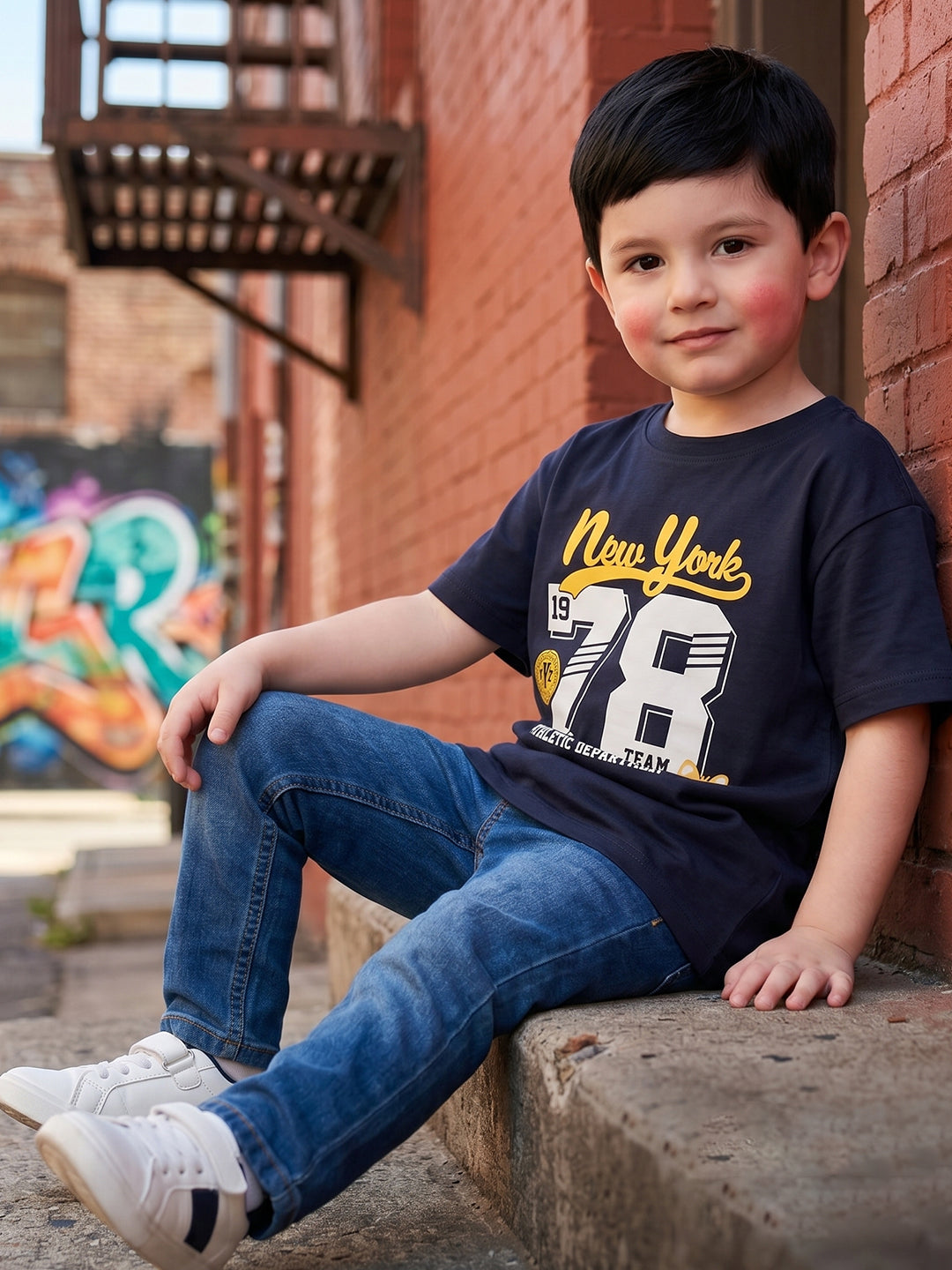 Coolbee Store Kids Boys T-Shirt - Navy (CSKT204) – front view