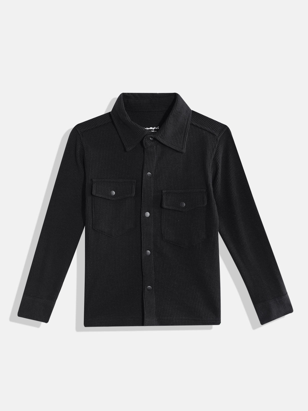 Coolbee Store Kids Boys Shirt - Black (KBAW25S007) – back view