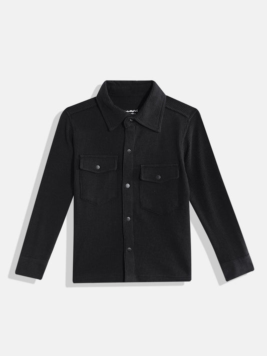Kids Boys Shirt - Black (KBAW25S007)