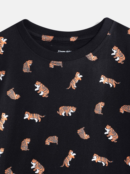 Coolbee Store Kids Boys T-Shirt - Black (KBAW25TR8) – close-up fabric detail