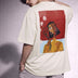 Cubist Bloom Oversize Tee White