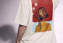 Cubist Bloom Oversize Tee White