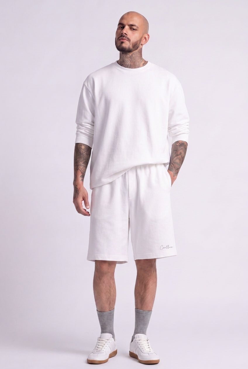 Cool Bee Regular Fit Shorts White for Men - Shorts Summer Casual India - Detail View