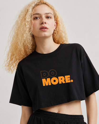 Do More Crop Tee Black
