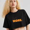 Do More Crop Tee Black