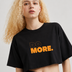 Do More Crop Tee Black
