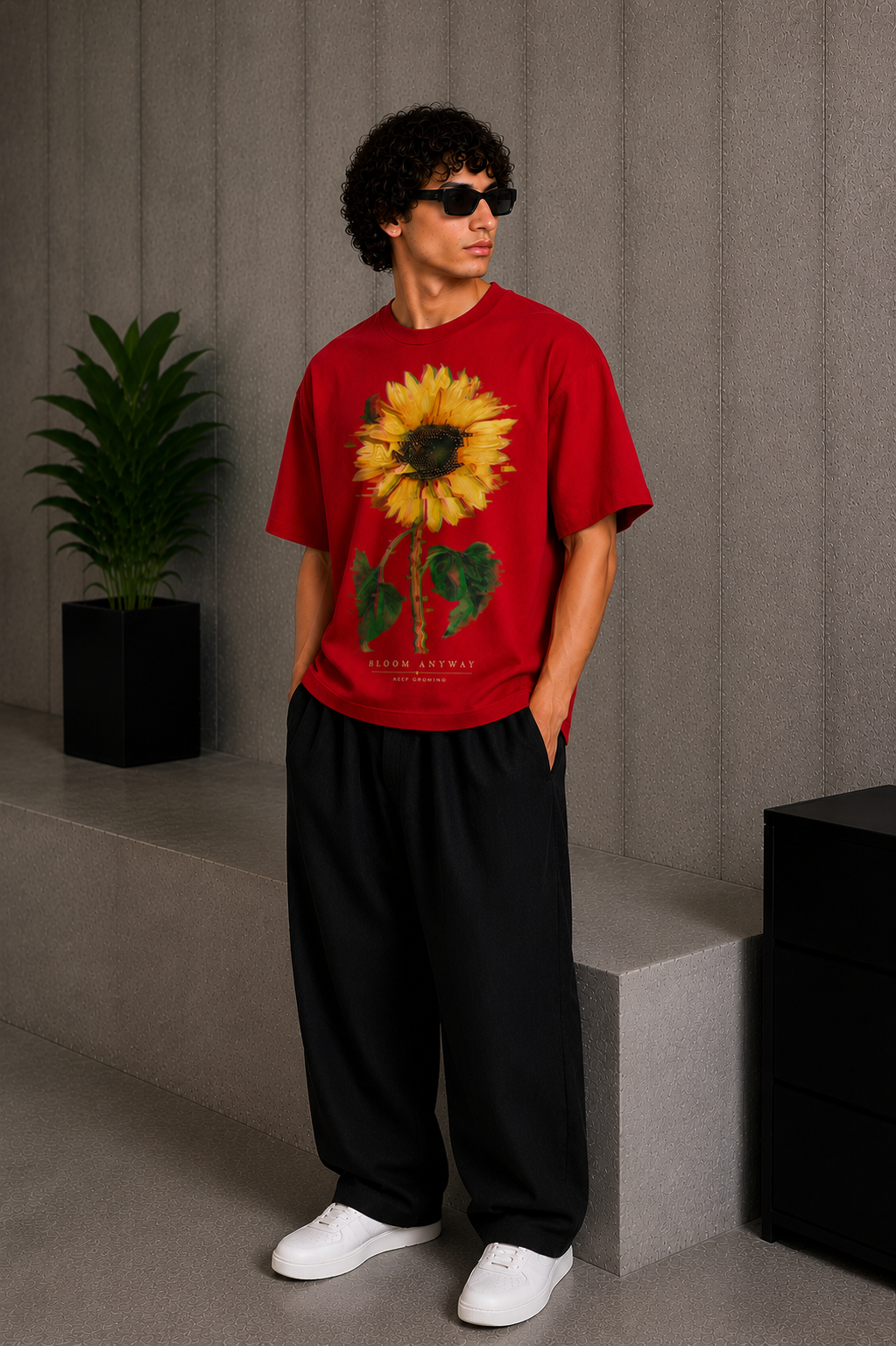 Bloom Anyway Tee Red