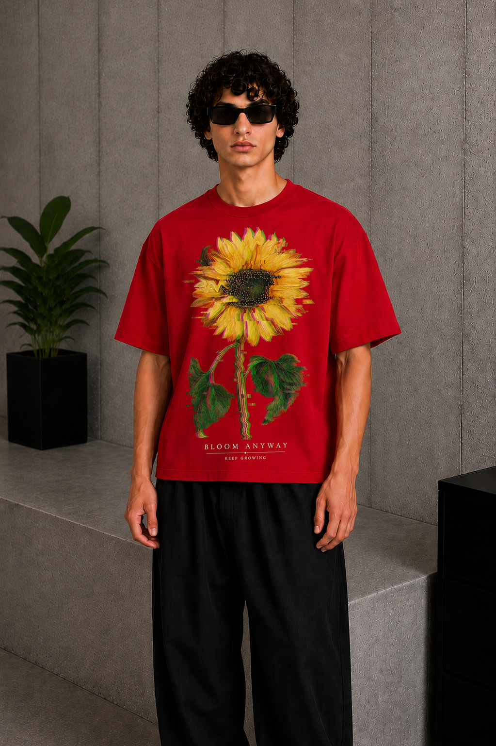 Bloom Anyway Tee Red