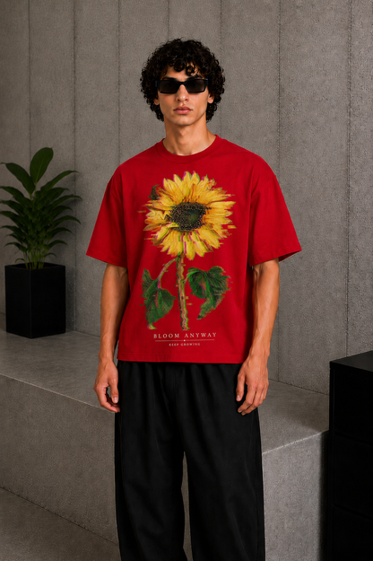 Bloom Anyway Tee Red
