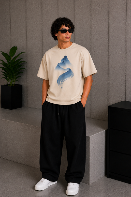 Mind Flow Tee Beige