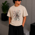 Grid Lock Tee Beige