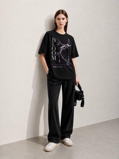 Bloom Women Tee Black