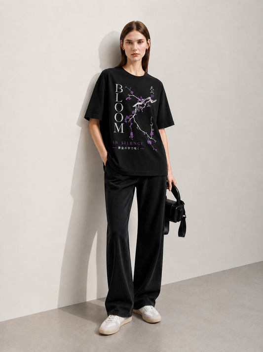 Bloom Women Tee Black